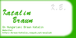 katalin braun business card